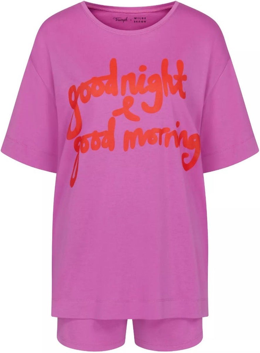 Triumph Pyjama korte broek - 00YK Fuchsia - maat 46 (46) - Dames Volwassenen - Katoen/Modal- 10214841-00YK-46