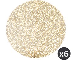Placemat CAPELINNI rond, SET/6, dia 38 cm, goud