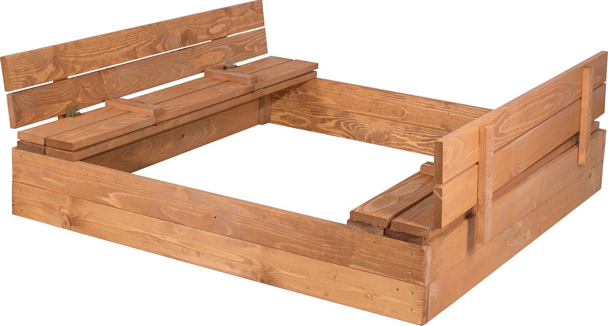 Zandbak met deksel kopen? Grijs 120 cm