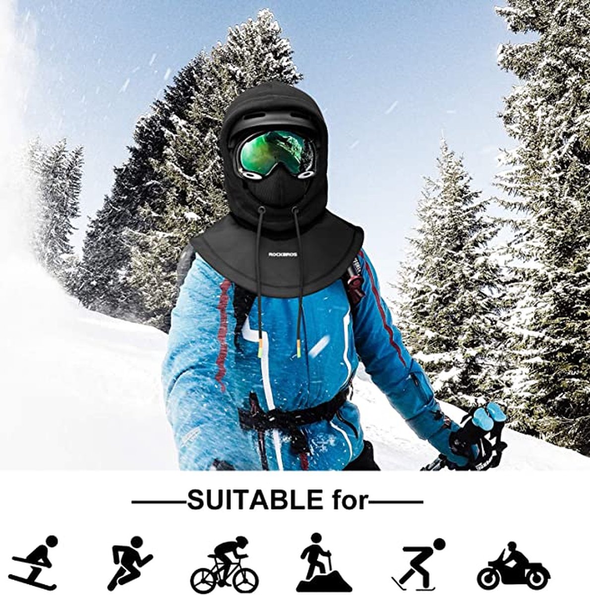 Ski Masque Hiver Balaclava pour Temps Froid Coupe-Vent Visage Masque pour  Hommes Femmes Ski Snowboard, Lunettes transparentes bleues - Cdiscount Sport