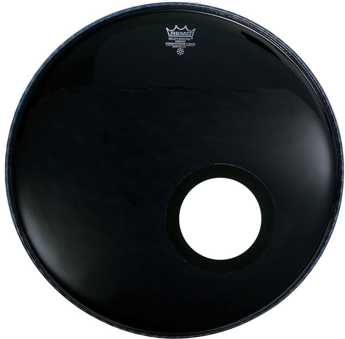 Remo Powerstroke 3 Ebony 24", BassDrum Reso - Bass drumvel