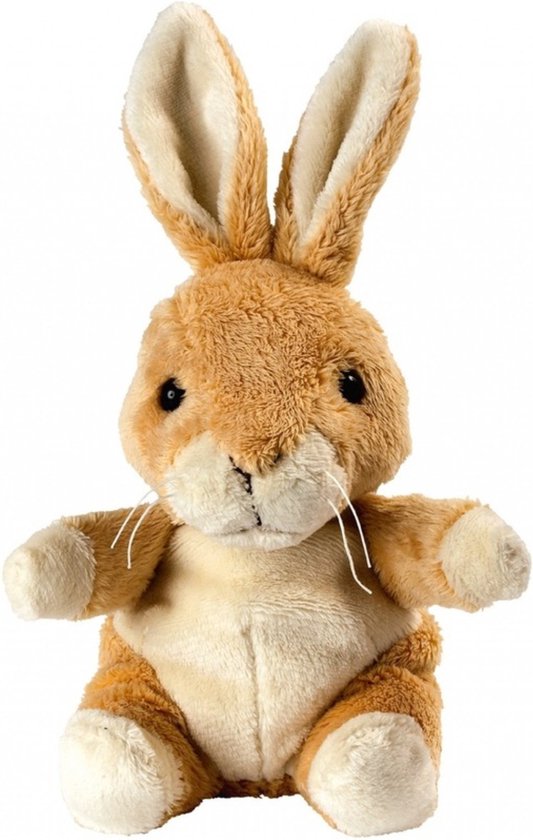Pluche bruine konijn/haas knuffel 19 cm - Paashaas knuffeldieren -  Speelgoed voor kind | bol.com