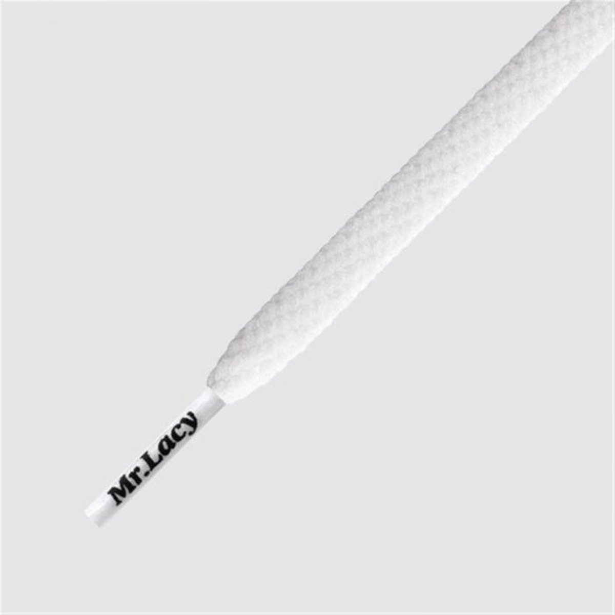 Mr. Lacy - Schoenveters - Veters - Sneakerveters - Flatties - Plat - Wit - Veterlengte 90 cm – Breedte 6 mm