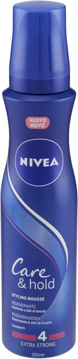 Nivea Care & Hold Styling Mousse Extra Strong 2X150 ml