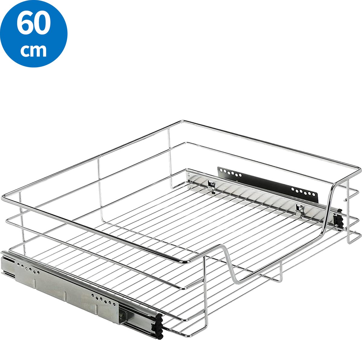 TomorrowNow® - Inbouw Schuiflade Voor Keukenkast - 60 cm - ComfortSlide Geleiderails - Ladeverdelers - Anti-slip