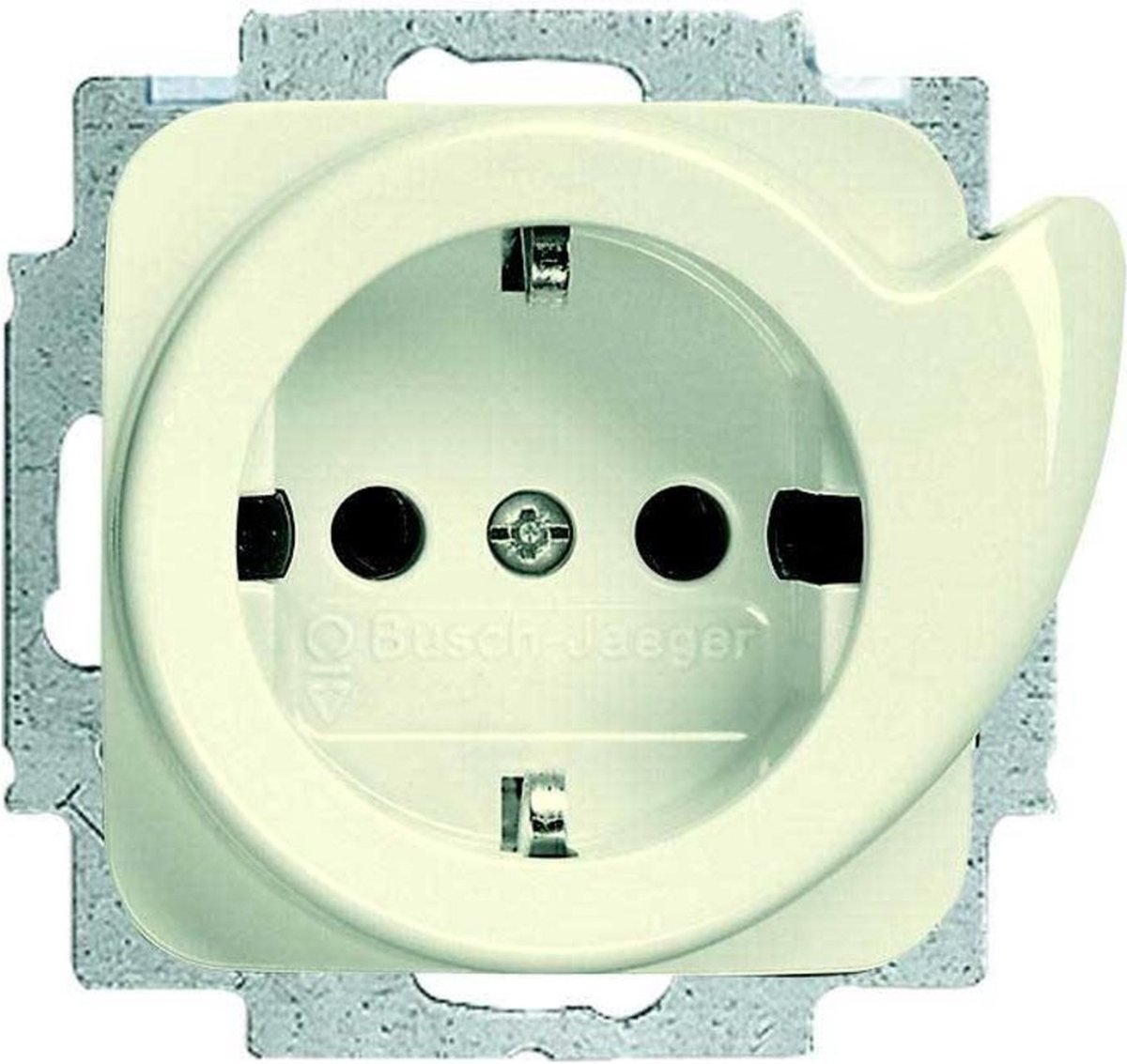 Busch-Jaeger SI wandcontactdoos - Randaarde - Uitwerp - Crème - 2011-0-2597