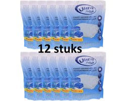 Omslag van Ultra Fresh - Vochtvanger Navulling - Vochtontrekker navulzak - 12 x 400gr - Voordeelverpakking - inclusief bakjes