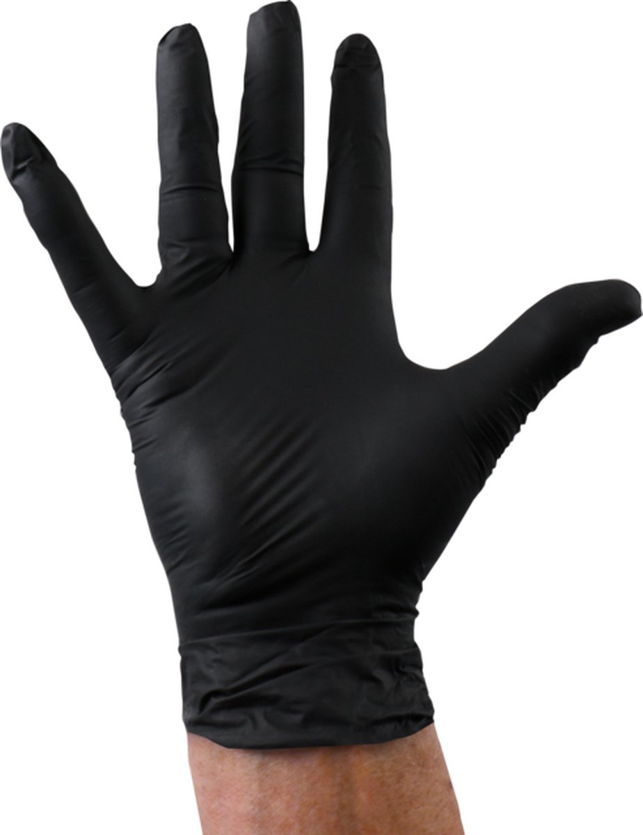 kaart Verslaggever robot Nitril zwarte wegwerp handschoenen 100 stuks Medium | bol.com