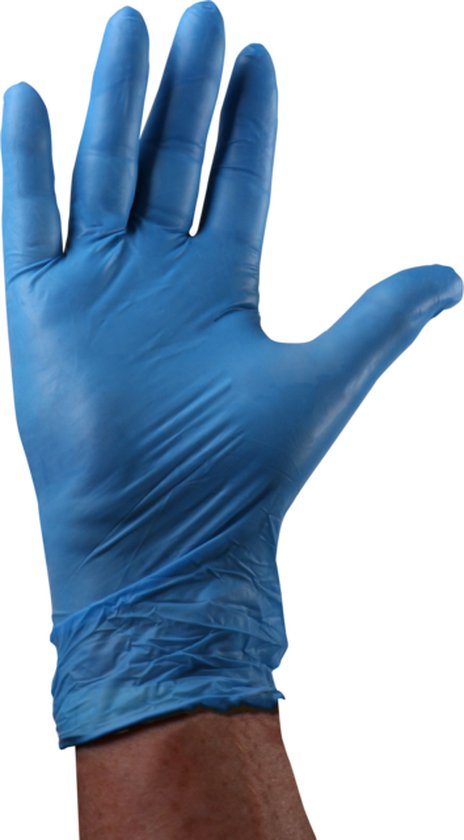 Handschoen Nitril Ongepoederd M Blauw 100 Stuks Bol