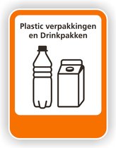 Plastic, drinkpakken recycling pictogram sticker