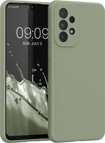 kwmobile telefoonhoesje geschikt voor Samsung Galaxy A33 5G - Hoesje met siliconen coating - Smartphone case in grijsgroen