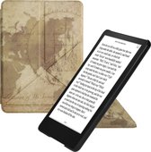 Housse kwmobile pour Amazon Kindle Paperwhite (11. Gen - 2021) - Housse de protection pour liseuse en marron / marron clair
