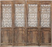 Fine Asianliving Antiek Chinese Wooden Room Divider Panels Set/4 Handcarved W260xD7xH244cm