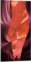 WallClassics - Acrylglas - Antelope Canyon Ravijn - 50x100 cm Foto op Acrylglas (Met Ophangsysteem)