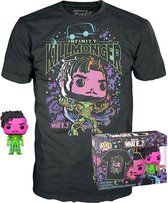 Funko Et si...? Set figurine et t-shirt à collectionner -XL- Marvel POP! & Tee Box Killmonger Lumière noire Zwart