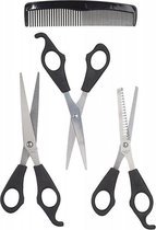 Hair dressers scissors set | knippen | scharen | 4 delig | 2x Knipscharen | 1x Haarkam | 1x Uitdunkam