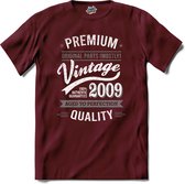 Vintage Legend Sinds 1973 - verjaardag en feest cadeau - Kado tip - T-Shirt - Unisex - Burgundy - Maat L