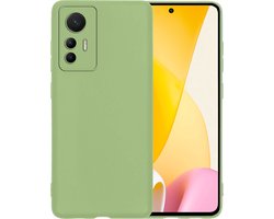 Hoesje - Geschikt voor Xiaomi 12 Lite - Sterk & Shockproof - Siliconen Case - Hoes Cover - Telefoonhoes - Groen