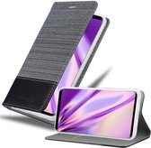 Cadorabo Hoesje geschikt voor Samsung Galaxy S9 PLUS in GRIJS ZWART - Beschermhoes met magnetische sluiting, standfunctie en kaartvakje Book Case Cover Etui