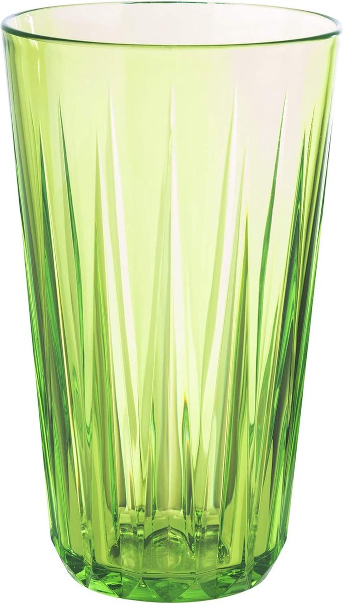 Buddy´s Bar - Set van 6 hoogwaardige drinkglazen van 0,2 liter, BPA-vrij, kristalglas-look, onbreekbare herbruikbare glazen, herbruikbaar en vaatwasmachinebestendig, 200 ml, blauw