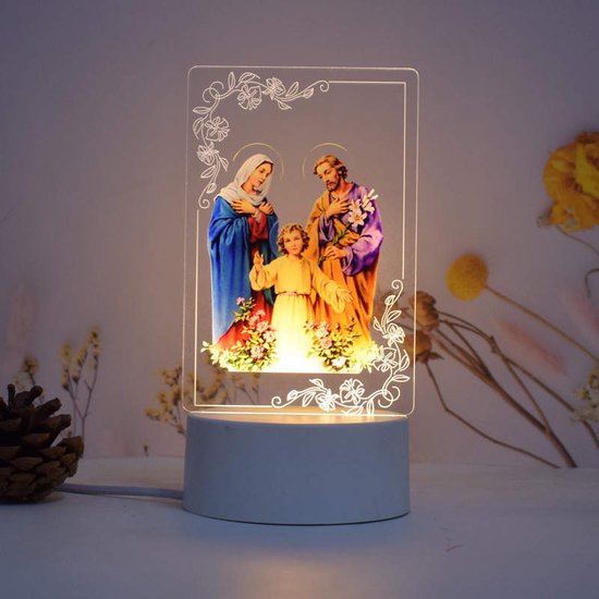 3D Nachtlampje | Josef Maria Jezus | 7 kleuren | Religie | Tafellamp