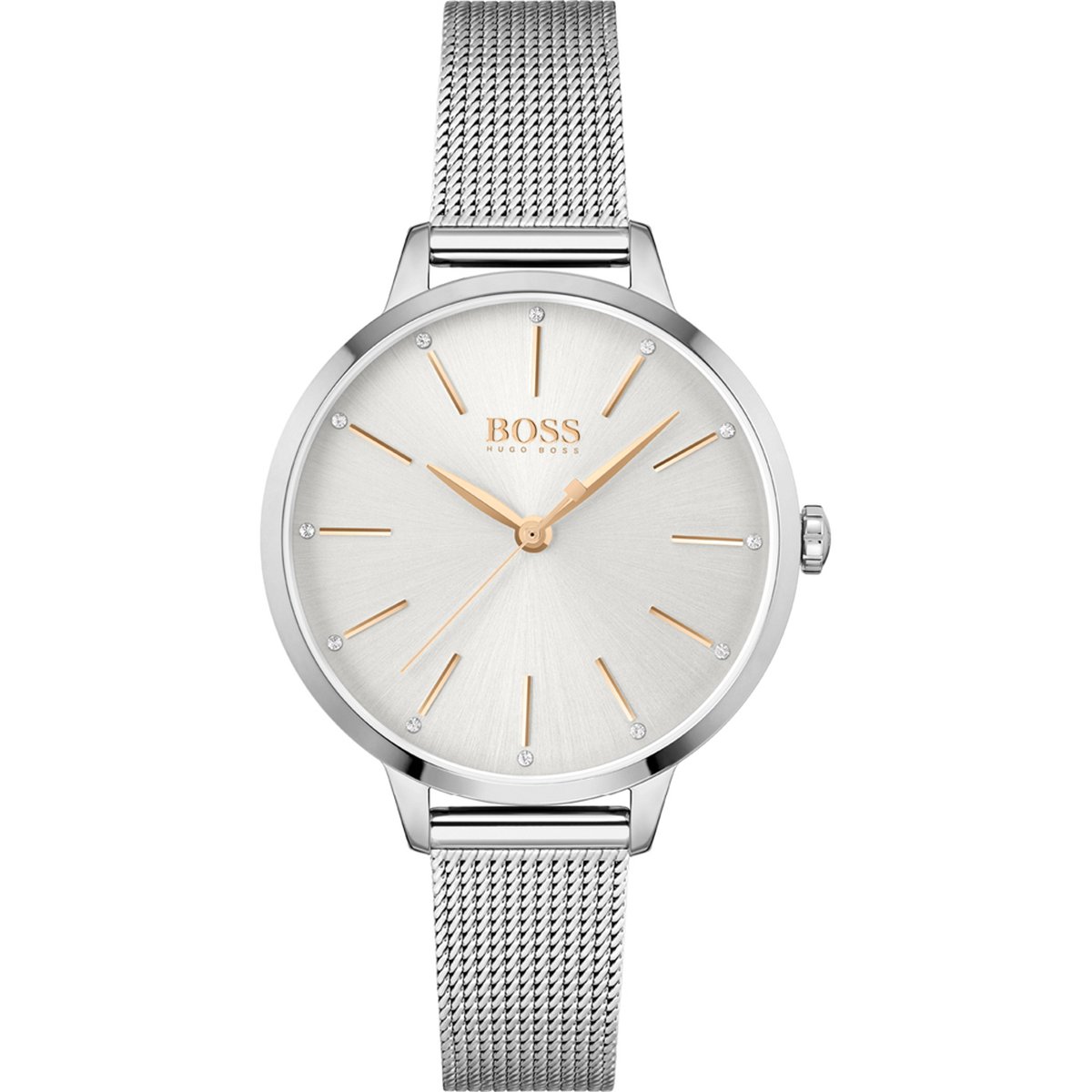 BOSS HB1502711 ATEA Dames Horloge - Mineraalglas - Staal - Rosé