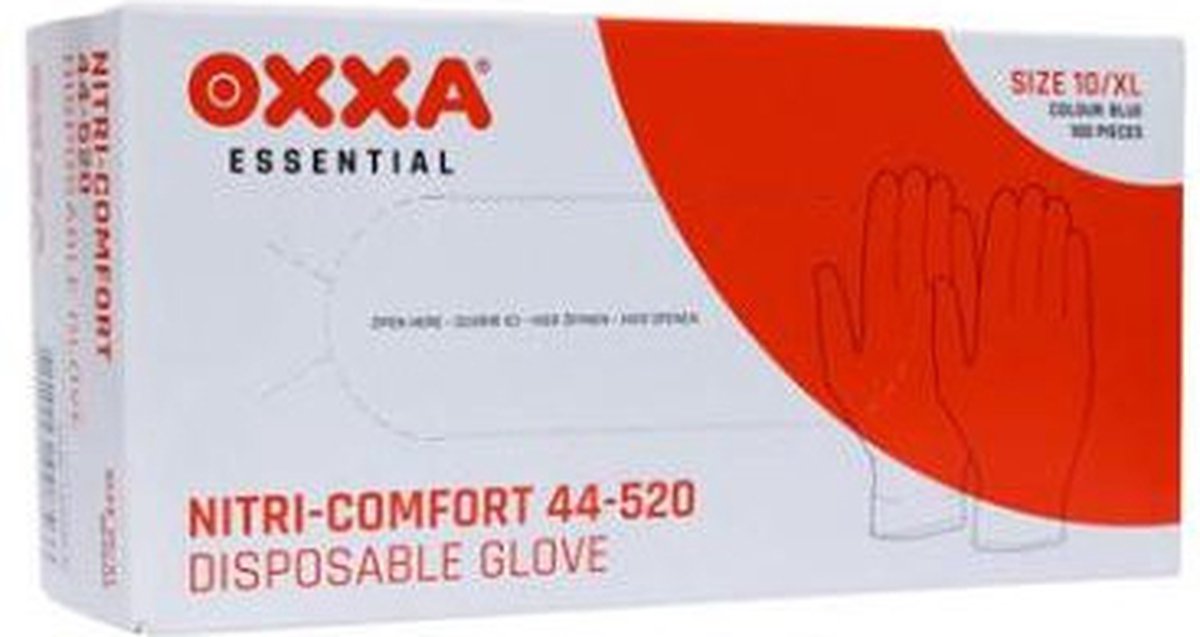 Goedkoopste M-Safe 4520 disposable nitril handschoen onderzoekshandschoenen 4520 ongepoederd blauw - maat S