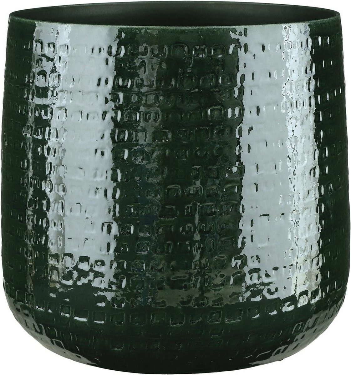 Mica Decorations Plantenpot - keramiek - groen - D32/H30 cm