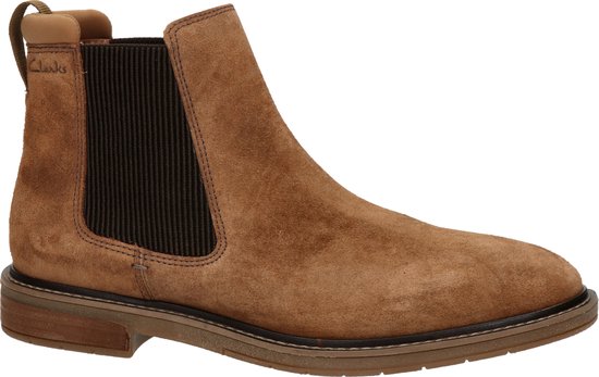 Clarks Clarkdale Hall heren chelseaboot - Cognac - Maat 41,5