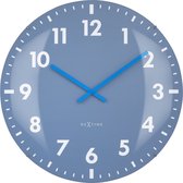 Grande Horloge Murale 50cm Glas Bombé-Silencieux- Blauw-Verre- NeXtime Duomo 50