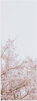 Poster (Mat) - Licht Roze Bloesem aan de Bomen - 40x120 cm Foto op Posterpapier met een Matte look
