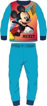 Mickey Mouse pyjama fleece blauw maat 128