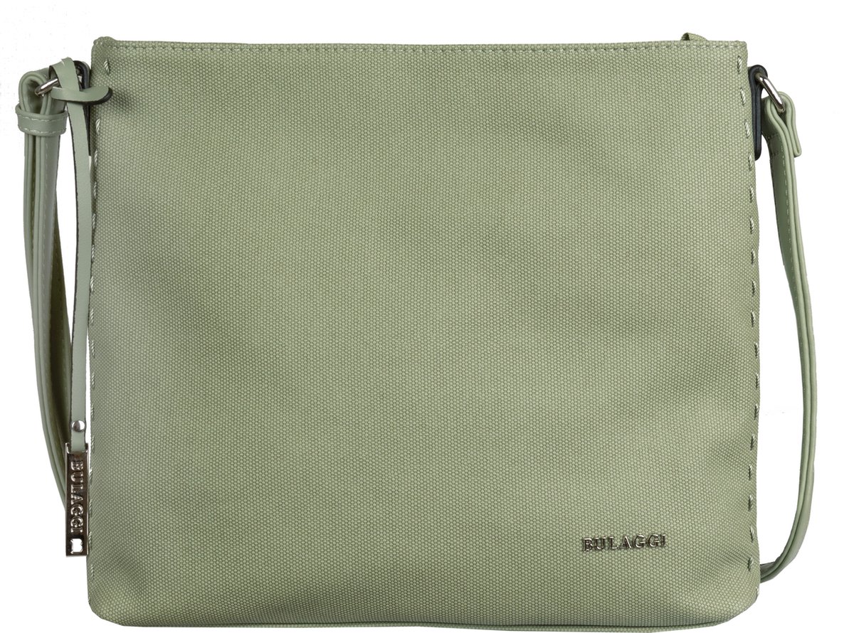 Bulaggi Crossover tas Gerbera voor Dames / Crossbody - Khaki groen - vegan leather / Groene handtas met verstelbare schouderriem
