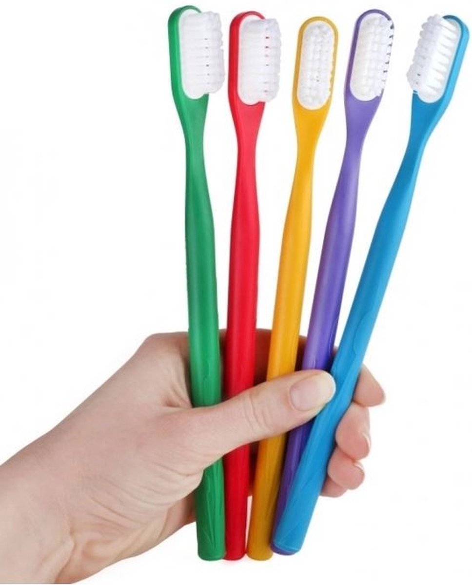 Medium Tandenborstel Met Vervangingskop - Paars