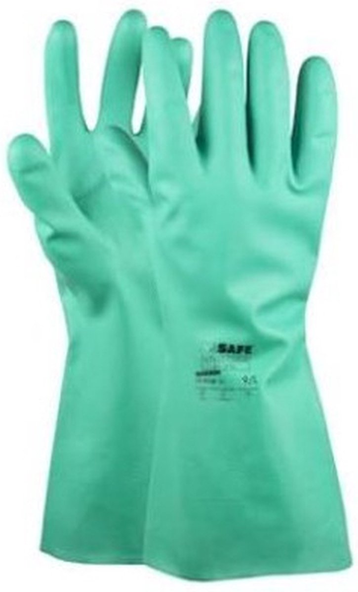 M-Safe Nitrile-Chem 41-200 handschoen M/8 M-Safe - Blauw/groen - Nitril - Slip-on - EN 388:2016