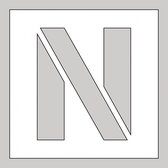 Spuitsjabloon letter N - dibond 300 x 300 mm