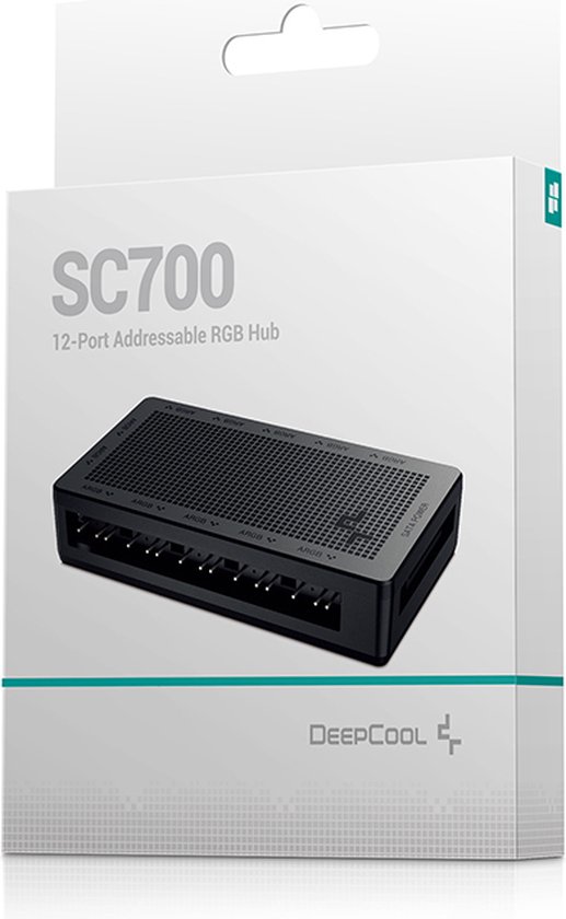 DeepCool SC700 12 Port 5V ARGB Hub, Magnetic, SATA Power, 5V ARGB Motherboard Control - DeepCool