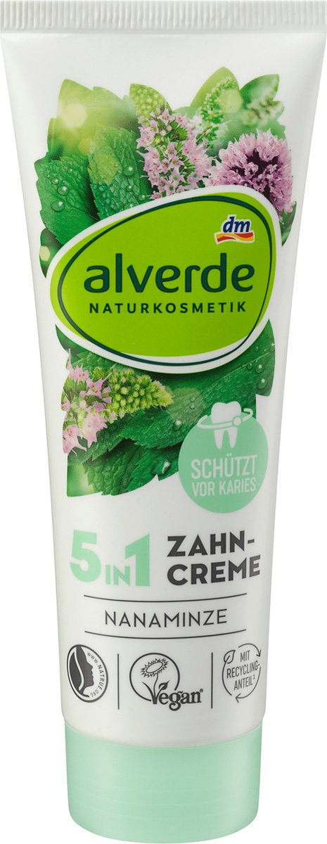 Goedkoopste alverde NATURKOSMETIK Tandpasta 5in1 Nanamine, 75 ml