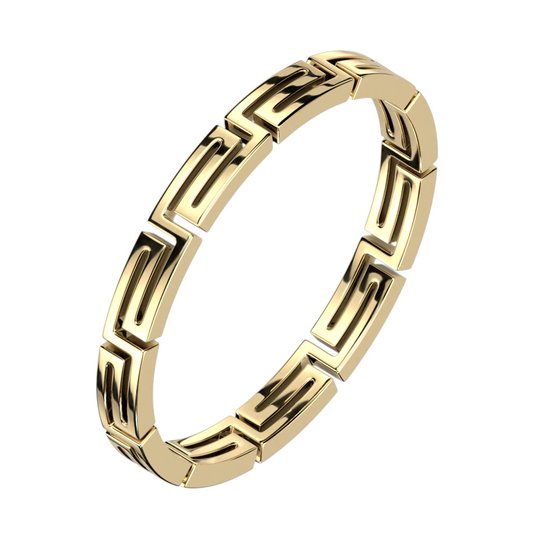 Ringen Dames - Ring Heren - Heren Ring - Ring Dames - Dames Ring - Goudkleurig - Gouden Ring - Ring - Ringen - Sieraden Dames - Sieraden Heren - Maze