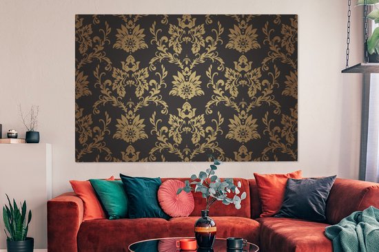 Toile Peinture Fleurs - Lumière - Vintage - 150x100 cm - Décoration murale