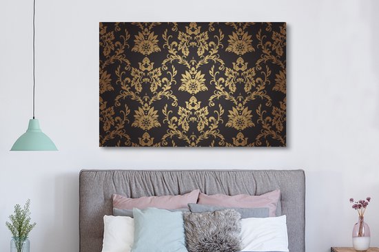 Toile Peinture Fleurs - Lumière - Vintage - 150x100 cm - Décoration murale