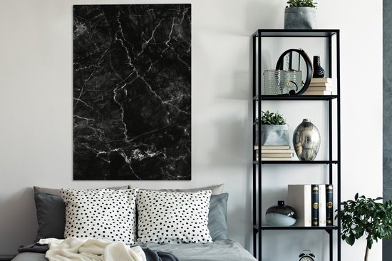 Tableau sur toile Marbre - Céramique - Ligne - 90x140 cm - Décoration murale