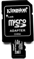 Het Origineel Kingston 32GB Micro SDHC Class 10 UHS-I 45R FlashCard +  Adapter