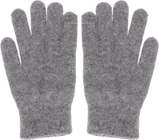 Handschoenen - Grijs | Harig / Fluffy Polyacryl | One Size 19,5 x 10 cm | Fashion Favorite