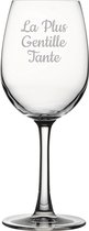 Witte wijnglas gegraveerd - 36cl - La Plus Gentille Tante