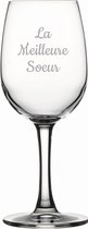 Witte wijnglas gegraveerd - 26cl - La Meilleure Soeur