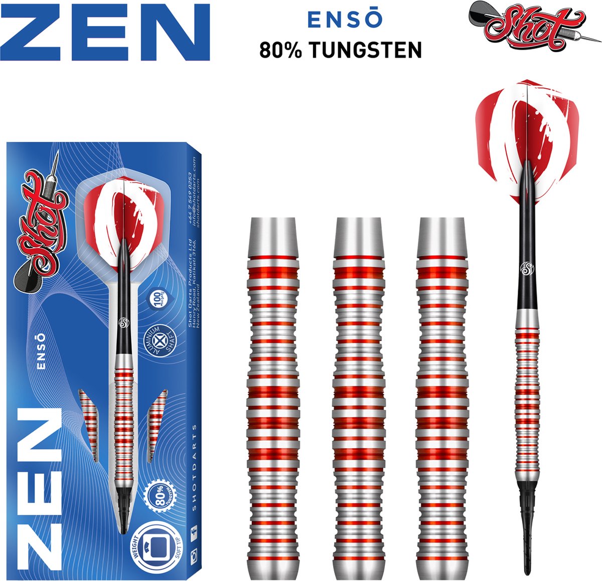 Shot Zen Enso 80% Soft Tip - Dartpijlen 18 Gram