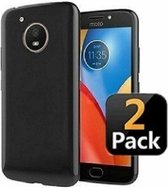 Motorola Moto E4 PLUS Hoesje TPU Siliconen Zwart 2x