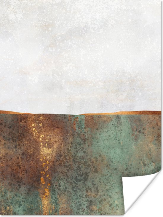 Poster Abstract - Luxe - Goud - 30x40 cm