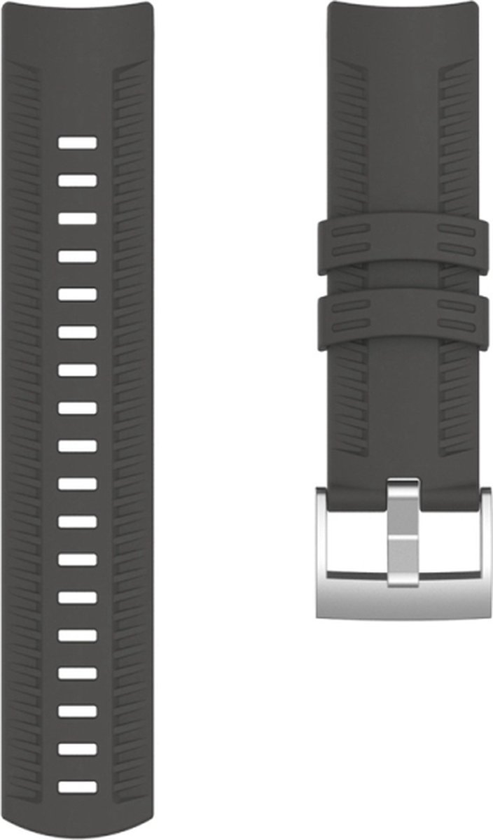 Siliconen bandje - geschikt voor Suunto 9 / 9 Baro - grijs